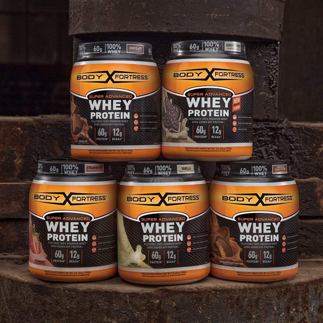 Body Fortress Super Advanced Whey Protein Powder - Cookies & Cream Flavor, 2 Lb (2 Pack) | Muscle Recovery & Post-Workout Nutrition for Athletes & Fitness Enthusiasts
