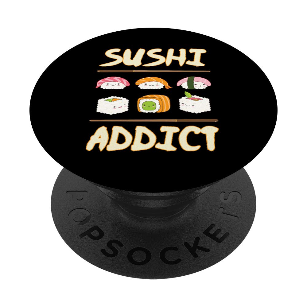 Funny Sushi Chef Itamae Gift - Swappable PopSockets PopGrip for iPhone, Samsung & Tablets - Perfect for Anime Fans, Japanese Food Lovers & Phone Accessories Gifts