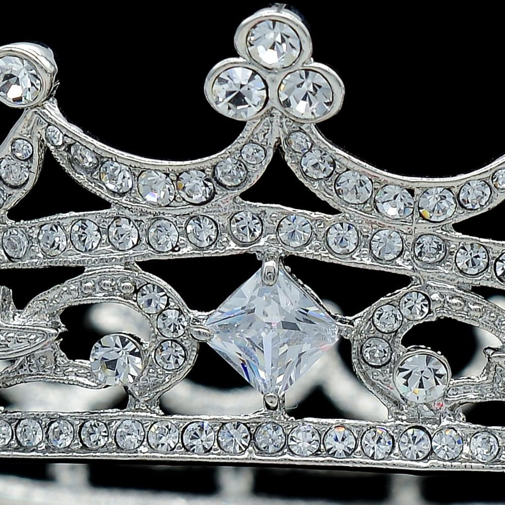 Austrian Rhinestone Crystal Round Flower Tiara Crown for Little Girls - Perfect for Birthday Parties, Pageants, and Princess Dress-Up
