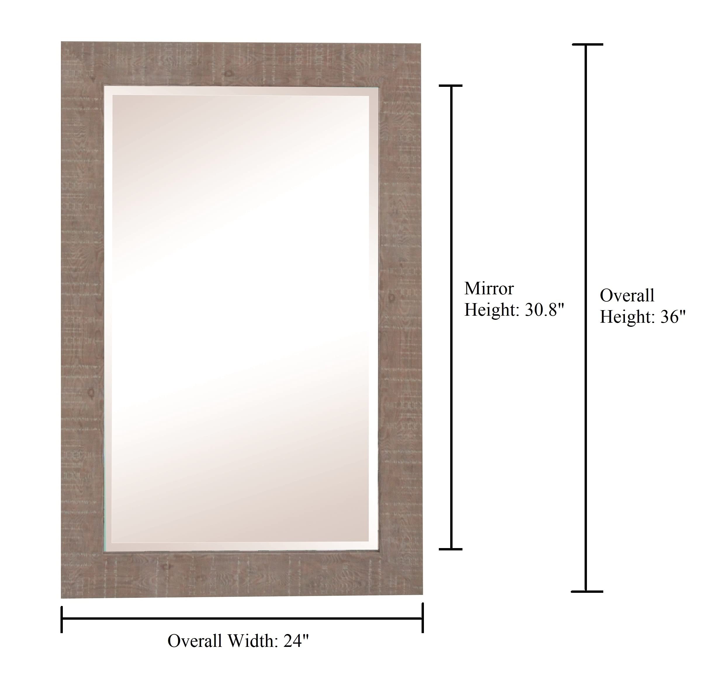 Yosemite Decorative Wall Mirror - Brown Textured Finish for Living Room, Bedroom & Entryway Decor | Yosemite Home Decor MINT006