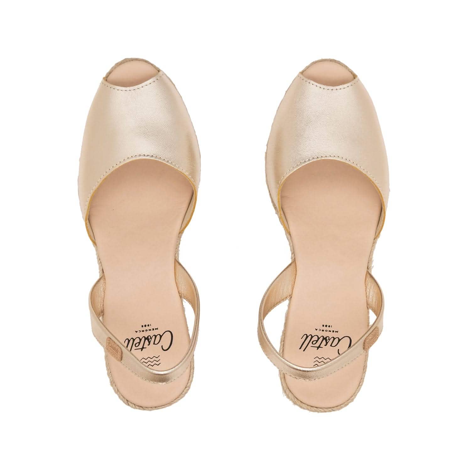 Metallic Open Toe Espadrille Sandals - Frida Montada 2006H Women's Fashion Shoes for Summer Beach & Party Wear