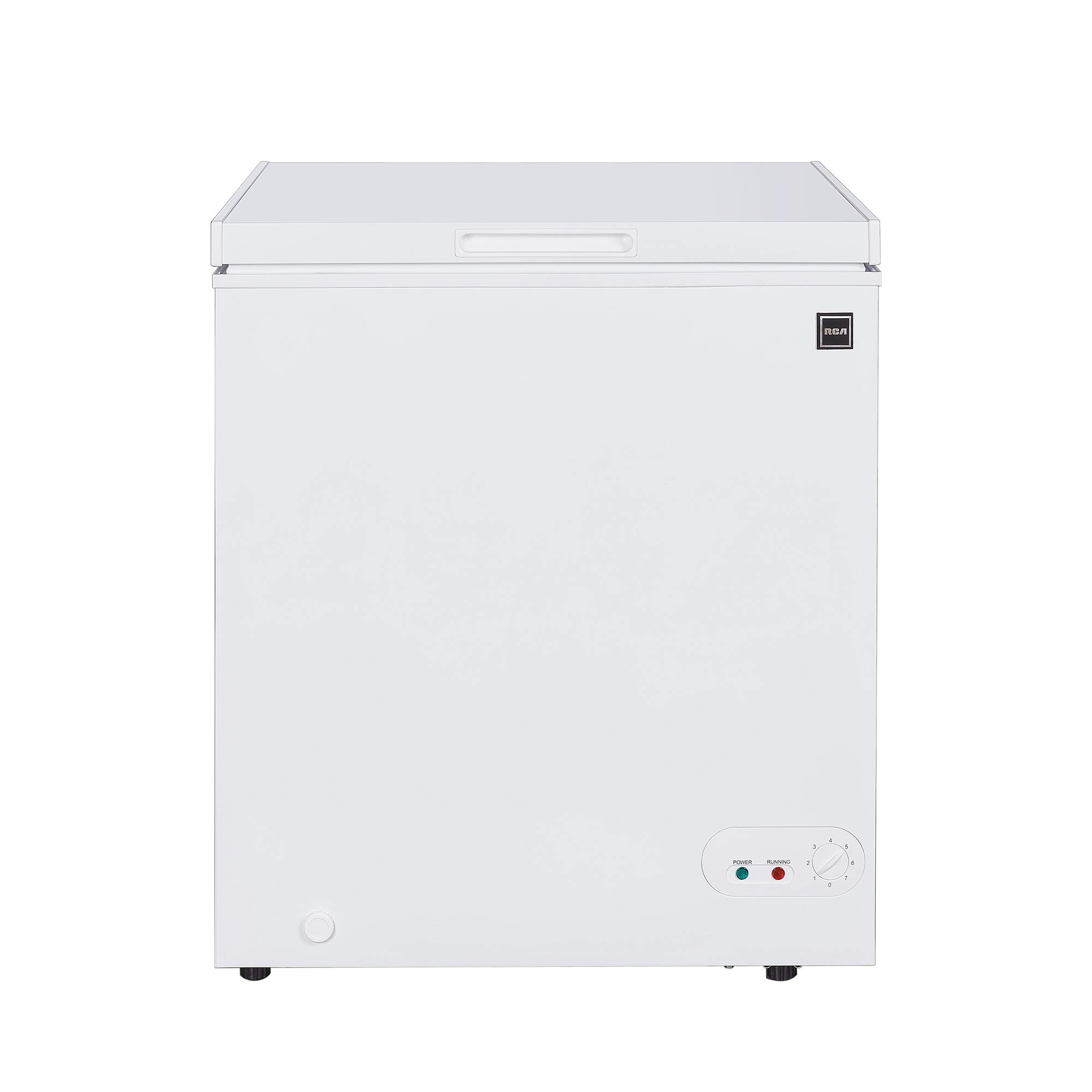 RCA RFRF450-AMZ 5.1 Cubic Foot Chest Freezer - Energy Efficient Deep Freezer for Long Term Food Storage, White - Perfect for Home, Garage, or Restaurant Use