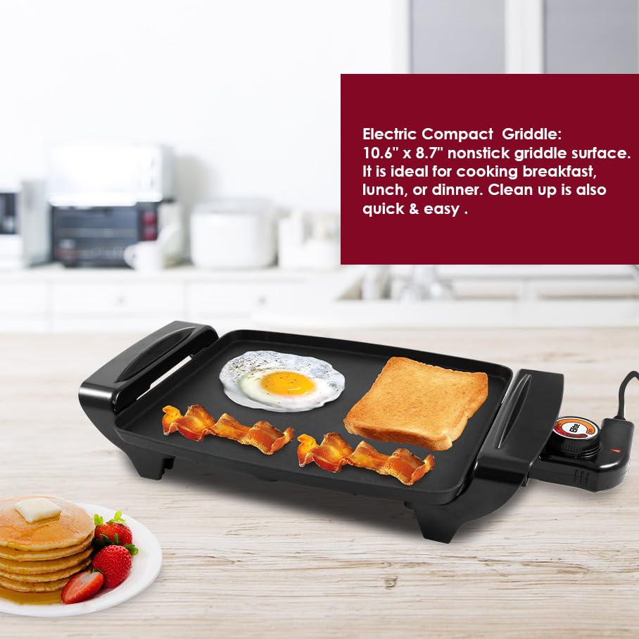 Elite Gourmet EGR2722A Electric Griddle - 10.5