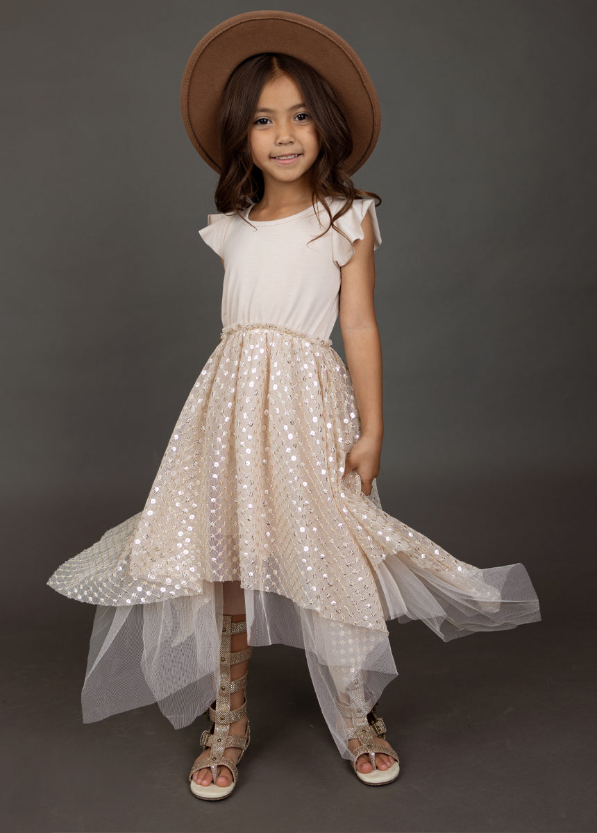 Elegant Shell-Colored Tina Dress for Women - Perfect for Summer Parties, Weddings & Special Occasions