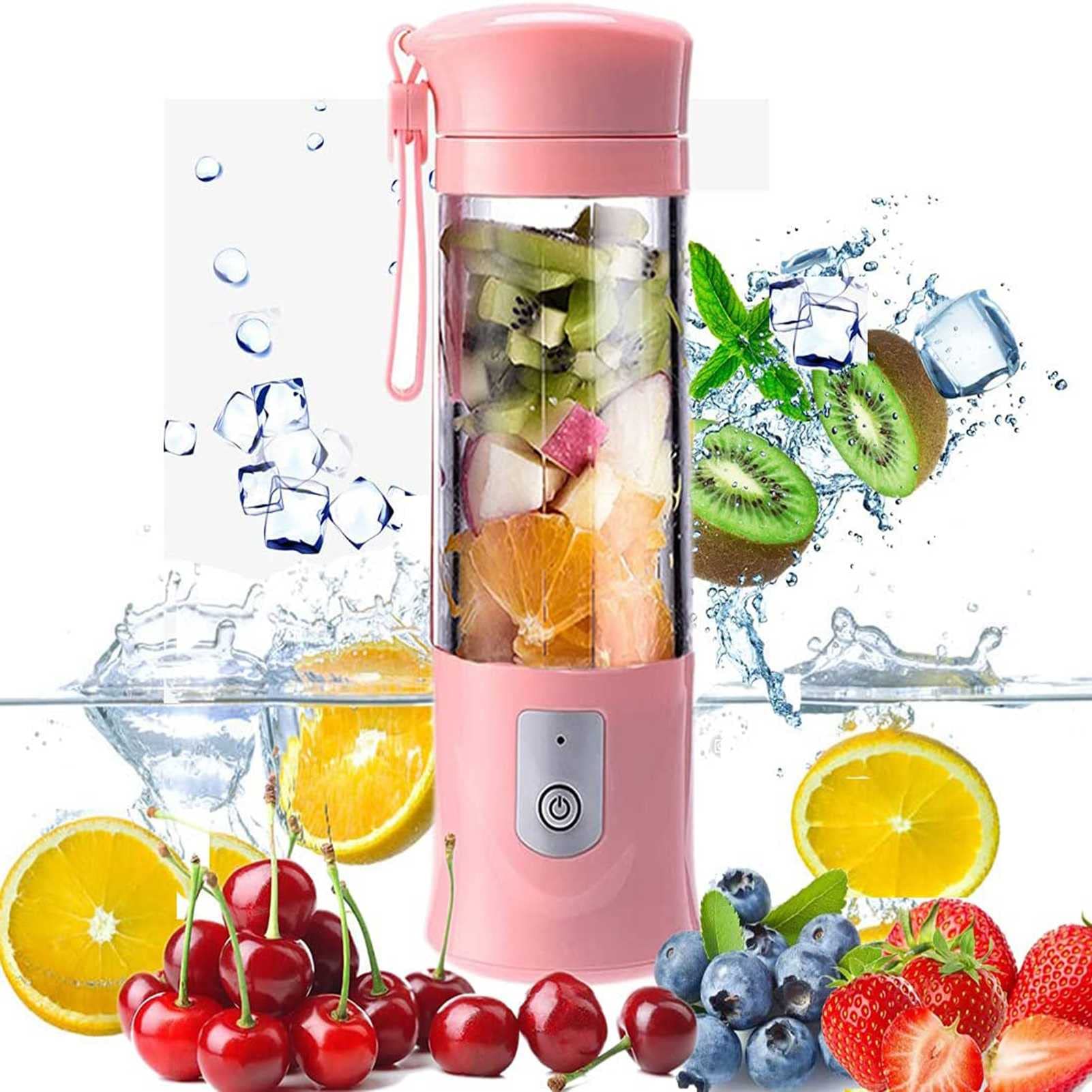 Portable USB Rechargeable Electric Juicer Cup - 350-420ml Mini Blender for Smoothies, Juice Mixing & Ice Crushing | Travel, Gym & Home Use | BPA-Free Safety Design