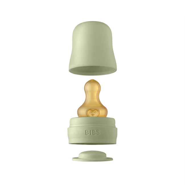 Organic Latex Baby Bibs & Bottle Feeding Set - Sage Green | Soft, Durable & Eco-Friendly for Newborns & Infants | Perfect for Mealtime, Daycare & On-the-Go Feeding