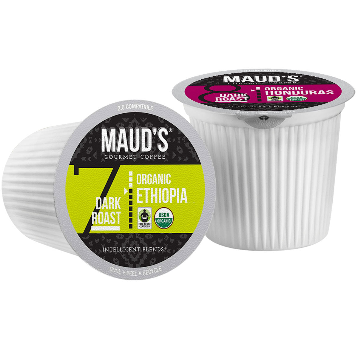 Organic Coffee Pods Variety Pack by Maud's - 8 Premium Blends for Keurig Brewers | Perfect for Home, Office & Gifting