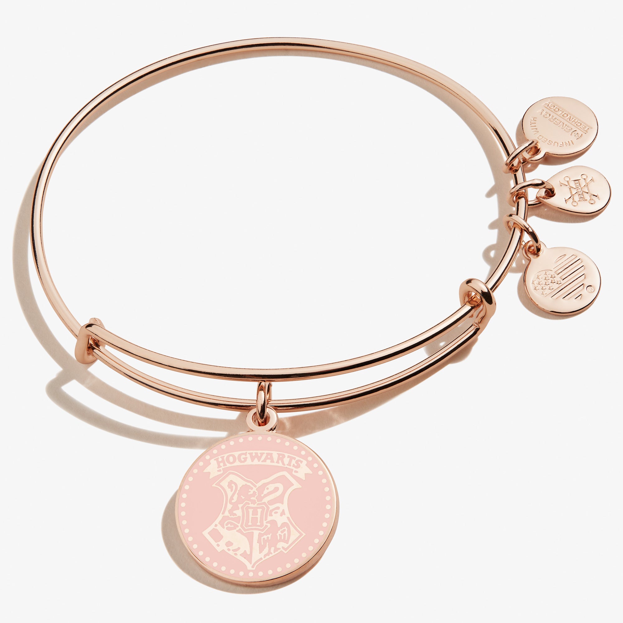 Harry Potter Hogwarts Emblem Charm Bangle - Official Wizarding World Jewelry for Fans & Collectors | Perfect for Cosplay, Gifts & Everyday Wear