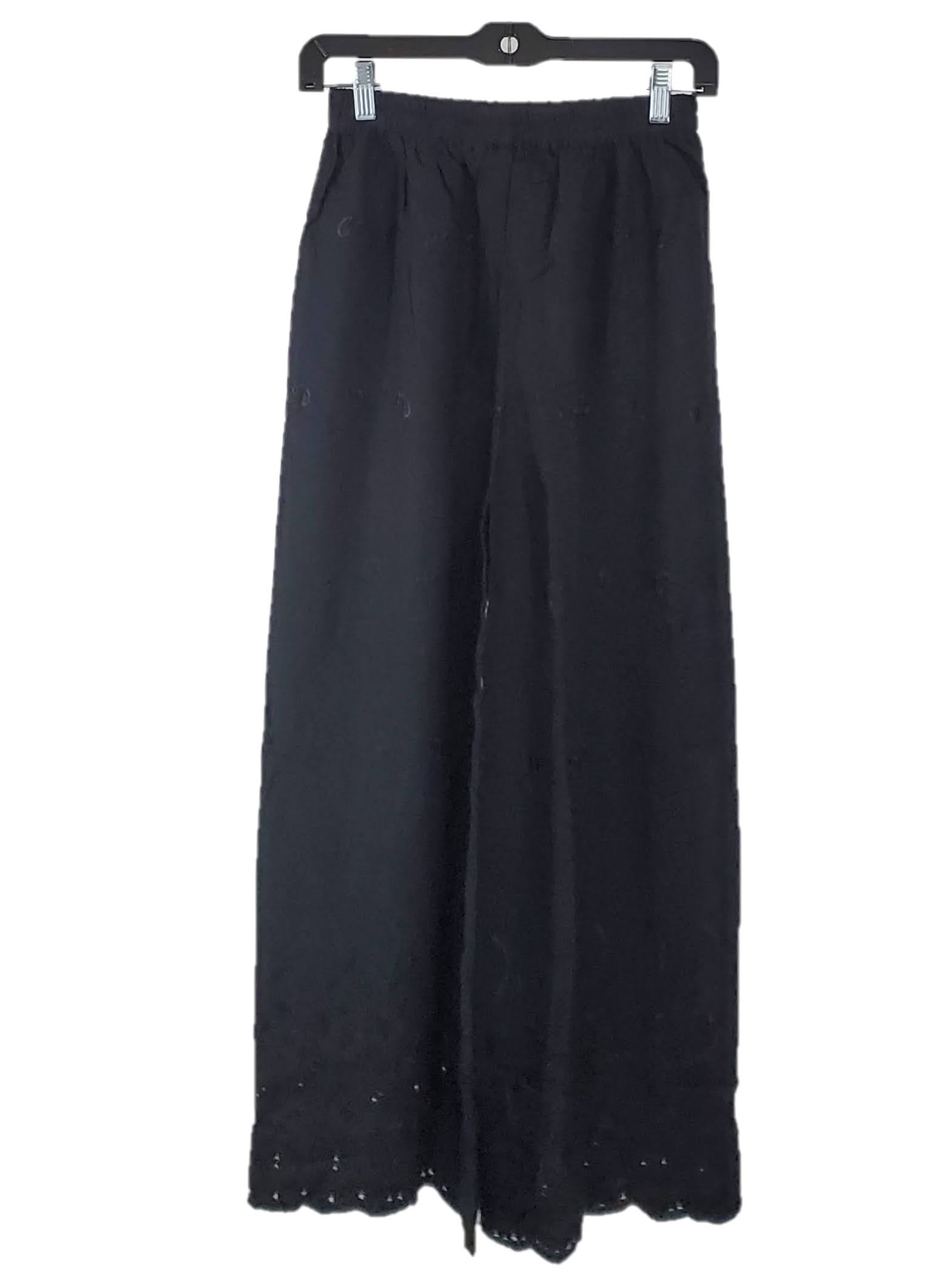 Exquisite Embroidered Palazzo Pants for Women - Comfortable & Stylish Wide Leg Lounge Pants - Perfect for Yoga, Beach, and Casual Wear