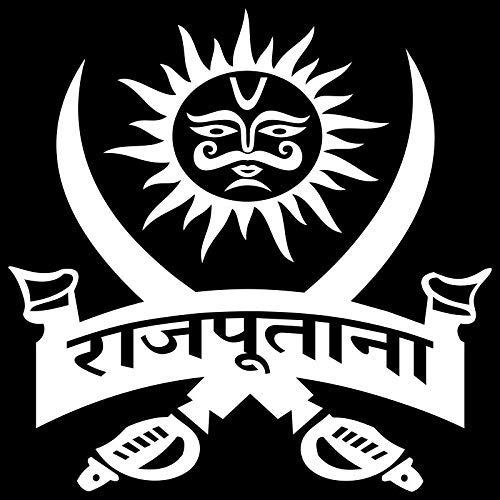 Rajputana Car Sticker - Kshatriya Vinyl Decal (6x6 inch) - Waterproof & Durable for Cars, Laptops, Windows & Motorcycles