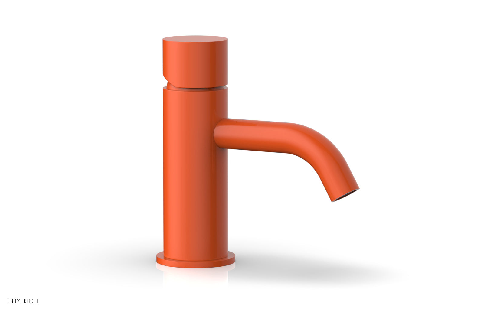 BASIC II Single Hole Bathroom Faucet with Smooth Handle - Modern Waterfall Spout Design for Sink Vanity, Perfect for Home, Hotel, and Office Restroom Renovation