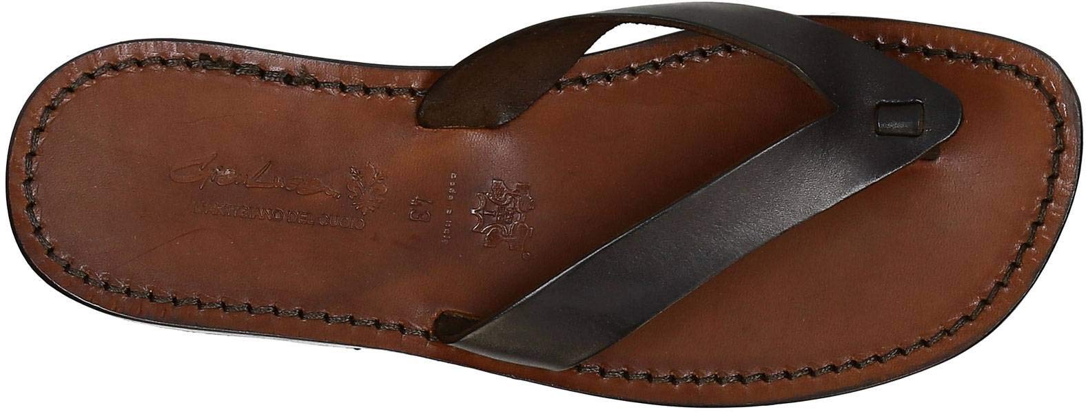 Gianluca Handcrafted Men's Leather Slippers - Artisan Made Genuine Leather House Shoes for Comfort & Style - Perfect for Indoor Lounging & Spa Relaxation