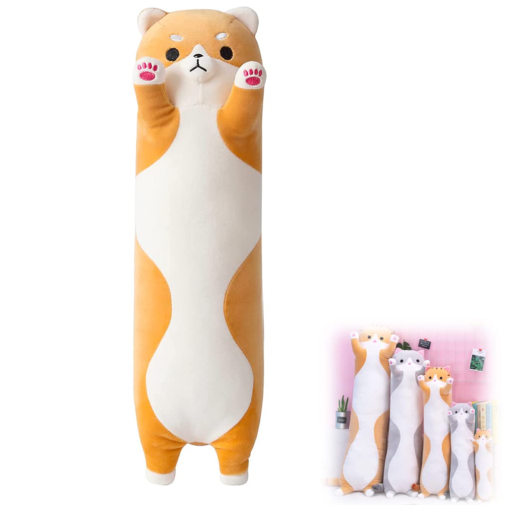 Cute Long Cat Plush Doll - 70CM Brown Stuffed Toy for Kids & Gifts | Bedroom Decor, Cuddling Companion