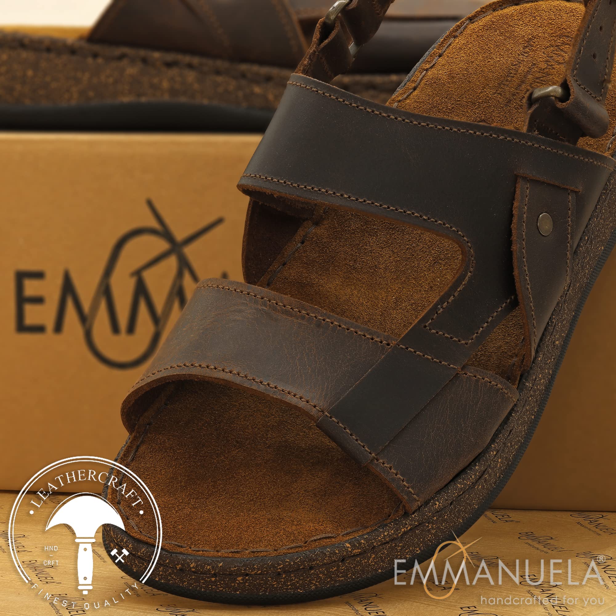 **Handmade Ancient Greek Style Leather Sandals for Men – Adjustable Buckle Open Toe Sandals – Premium Summer Shoes for Beach, Travel & Casual Wear**