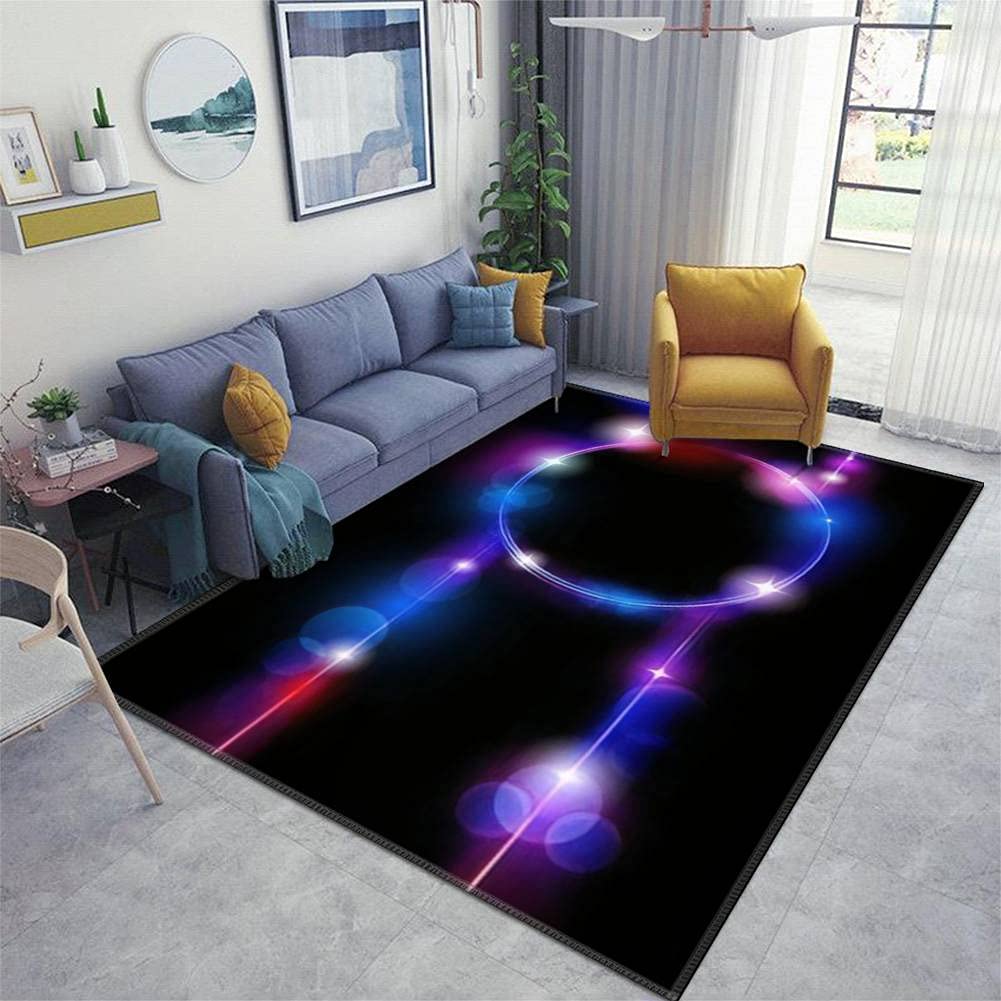 Abstract Dark Card Rugs - Soft Non-Slip Area Rug for Living Room, Nursery, Door Mat - Indoor/Outdoor Use - Perfect for Yoga, Home Decor & High Traffic Areas