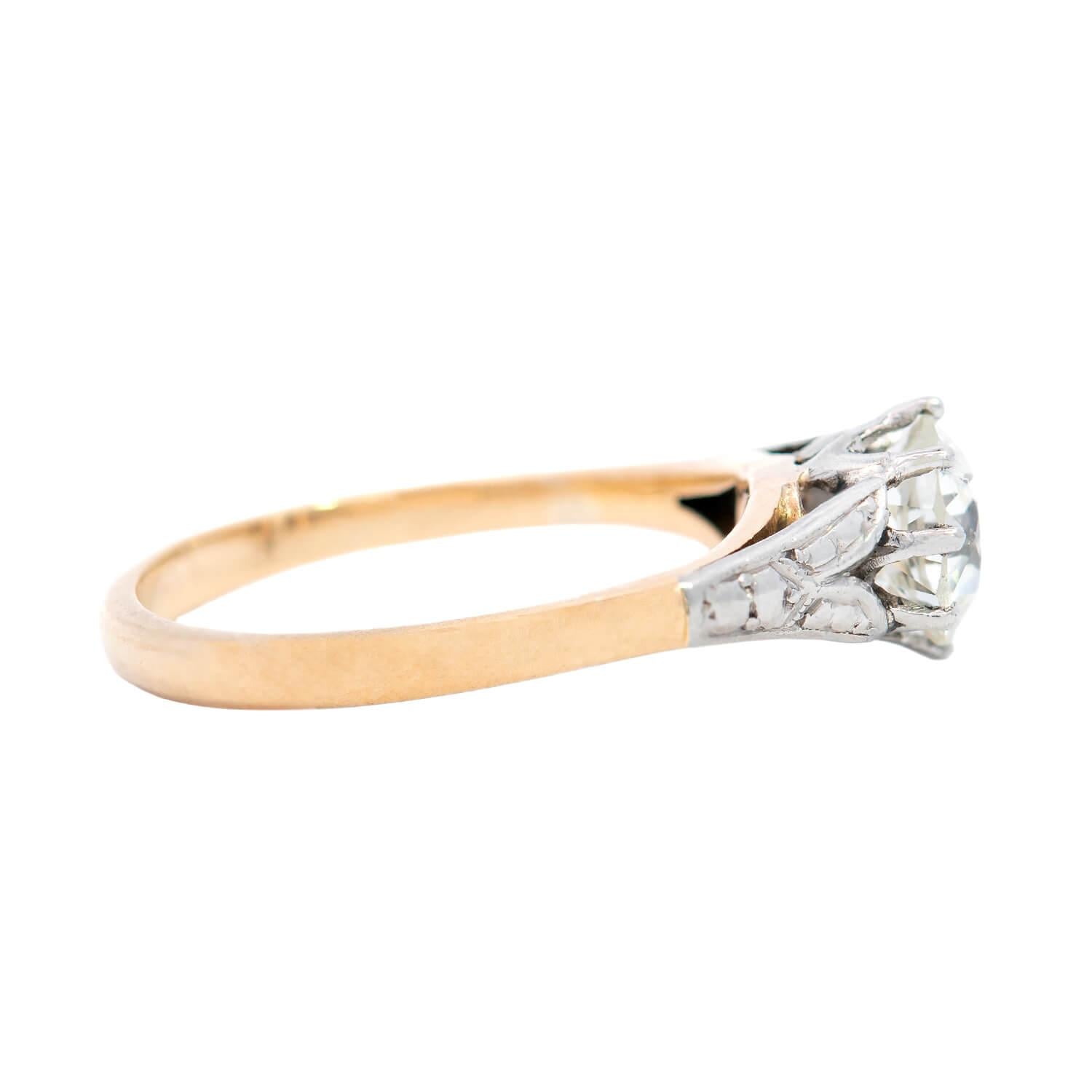Exquisite Early Edwardian 18k Gold & Platinum Diamond Engagement Ring - 1.04ct Vintage Bridal Jewelry for Weddings, Proposals & Anniversary Gifts