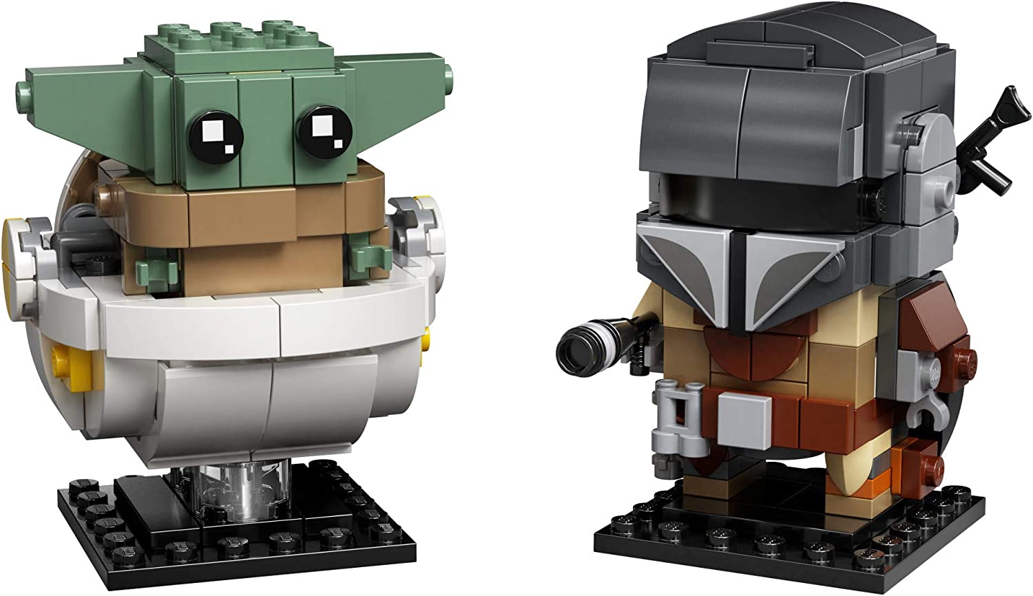 LEGO BrickHeadz Star Wars The Mandalorian & The Child 75317 Building Kit - Collectible Star Wars Toys for Kids & Adults - Perfect for Display, Gifts & Star Wars Fans Collection