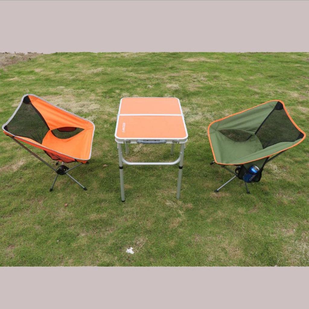 Portable Backpack Folding Chair for Camping, Fishing, Hiking, Travel, Picnic - Lightweight & Compact Outdoor Chair for Beach, Park, Concert, Sports Events (Orange)