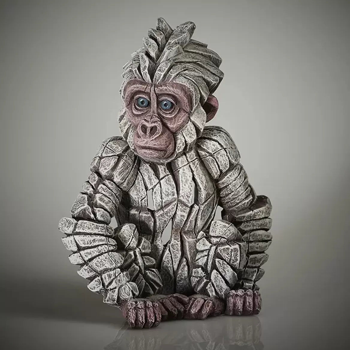 Edge Sculpture Baby Gorilla Snowflake - Unique Handmade Home Decor for Nursery, Living Room & Office | Perfect Gift for Animal Lovers & Winter Theme Decorations