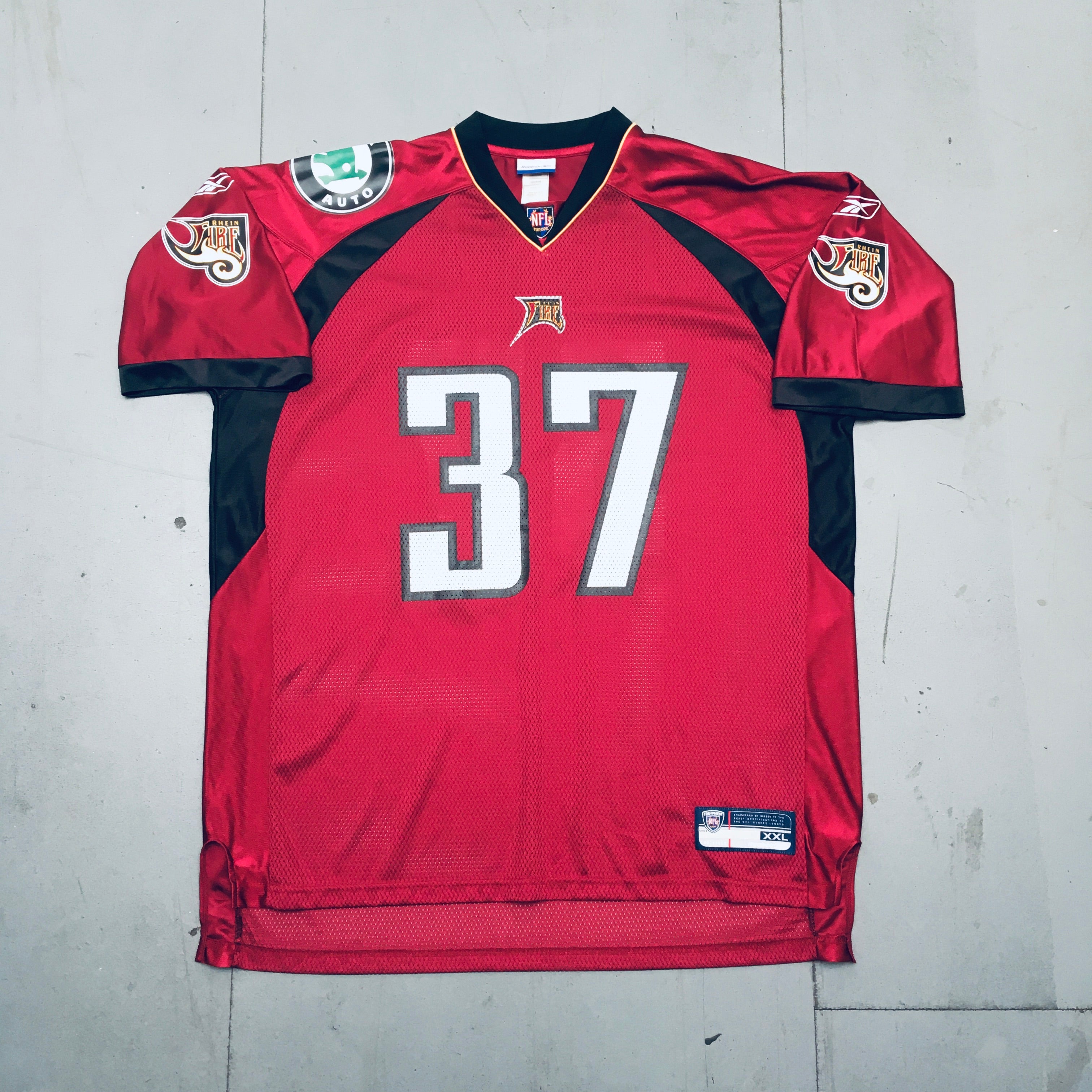 Rhein Fire No. 37 Jersey XXL - Authentic NFL Europe Football Jersey for Fans & Collectors - Perfect for Game Day, Tailgating & Sports Memorabilia Display