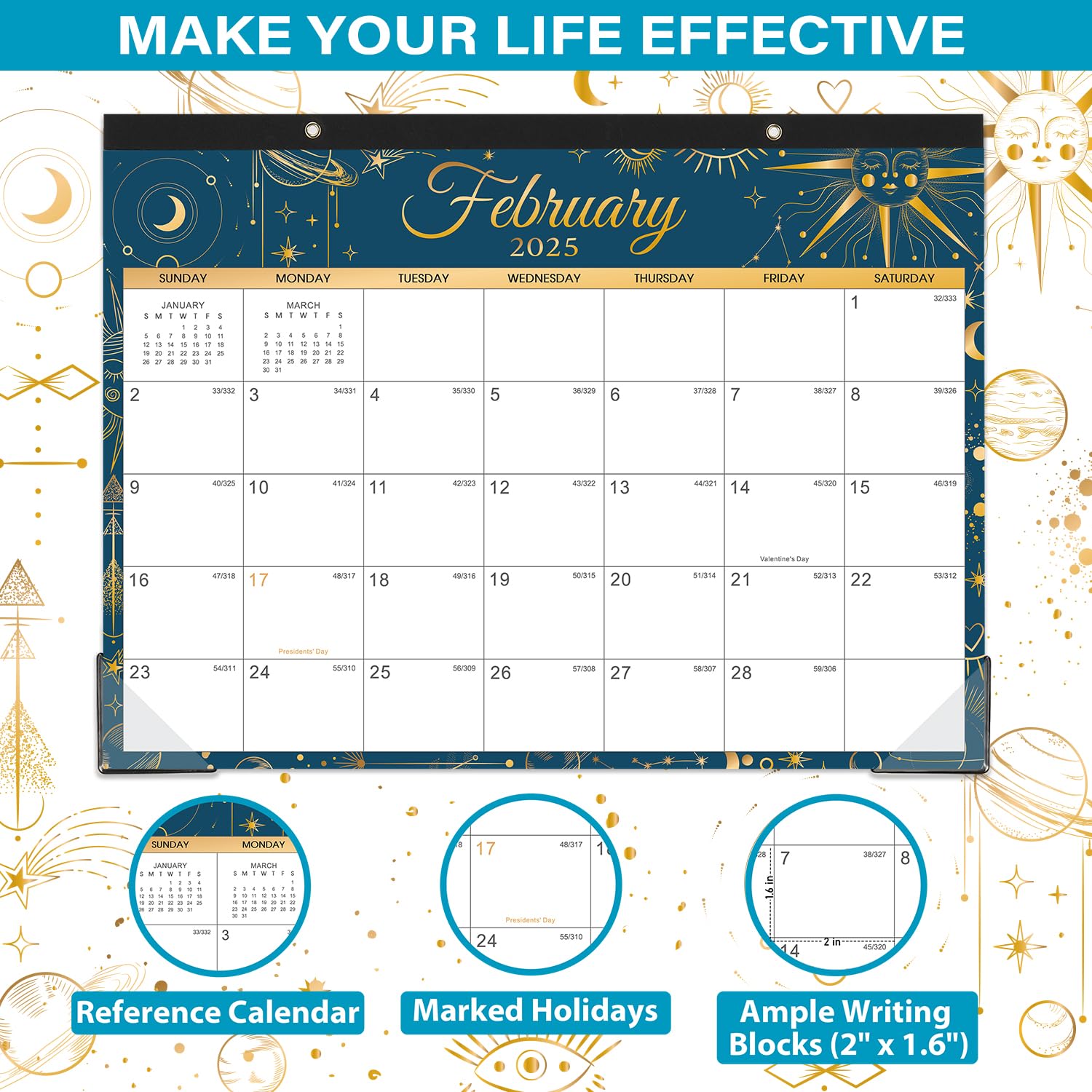 2025 Desk Calendar - 14.6