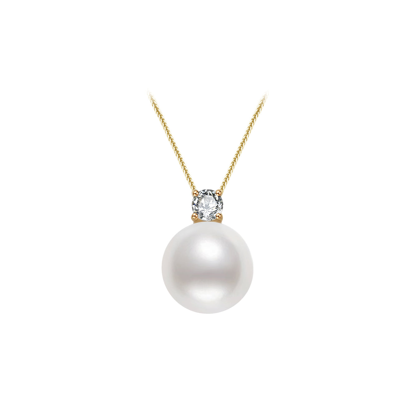 18K Solid Gold Edison Pearl Necklace KN00041 - Elegant Pearl Jewelry for Women, Perfect for Weddings, Anniversaries & Special Occasions