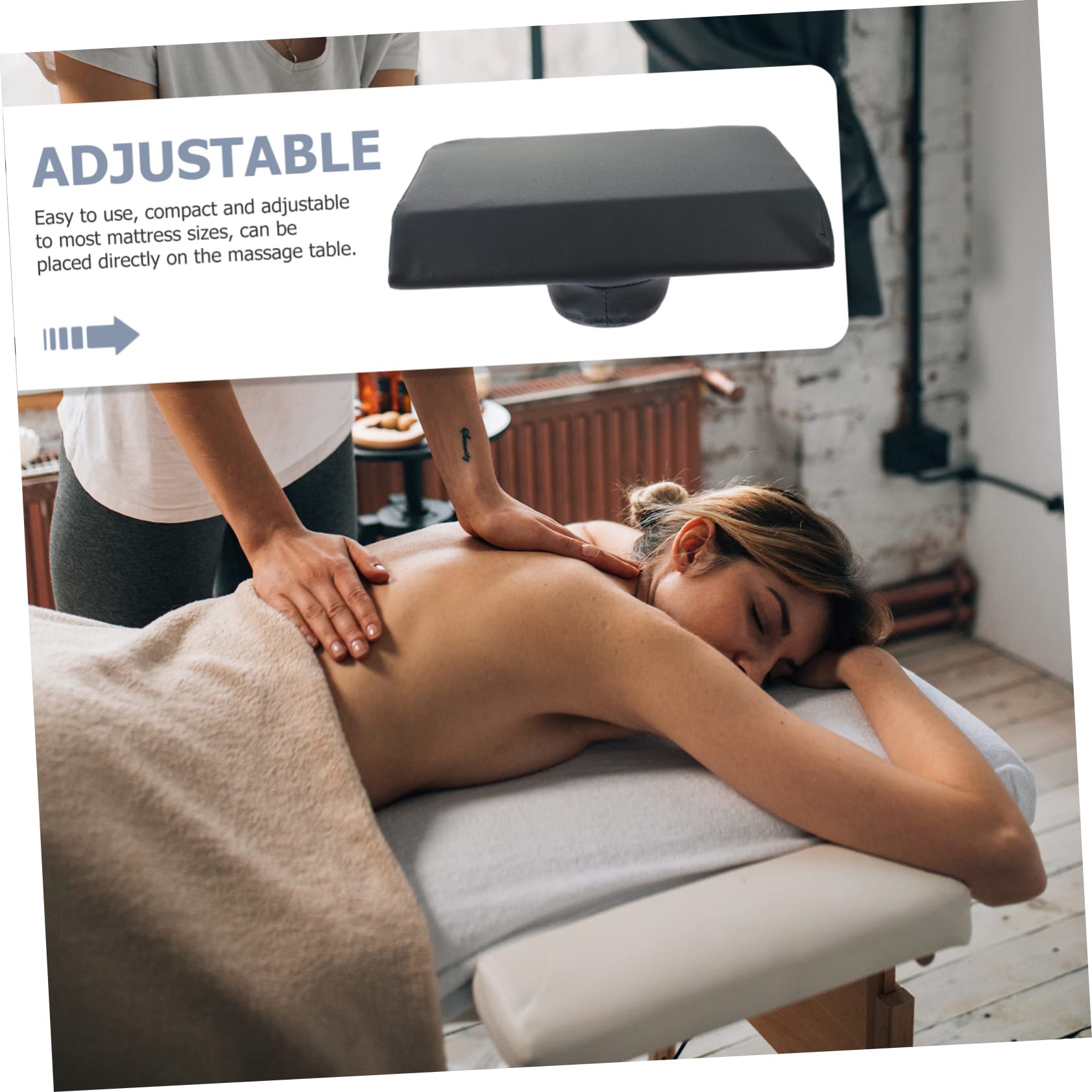 Premium Spa Massage Bed Pillow Set - PU Leather Face Massage Pad & Headrest for Beauty Salon, Massage Table & Chair - Relaxing Facial & Neck Support for Professional & Home Use