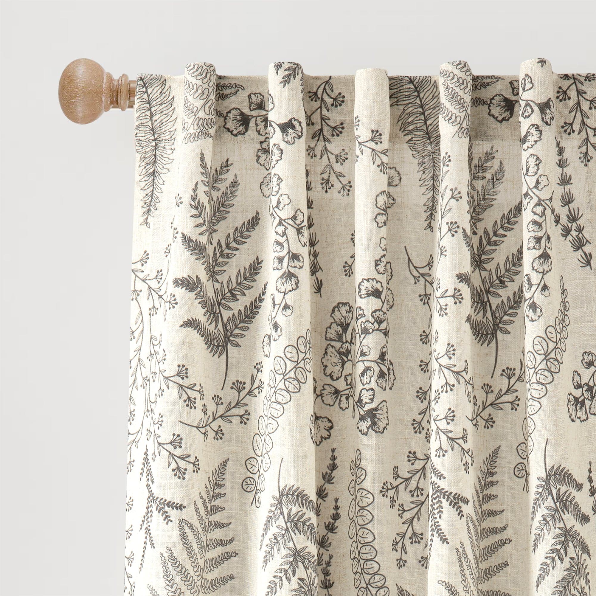 Botanical Dreams Window Curtain Panel Set - Floral Print Blackout Drapes for Living Room & Bedroom - Home Decor Thermal Insulated Curtains for Privacy & Light Control