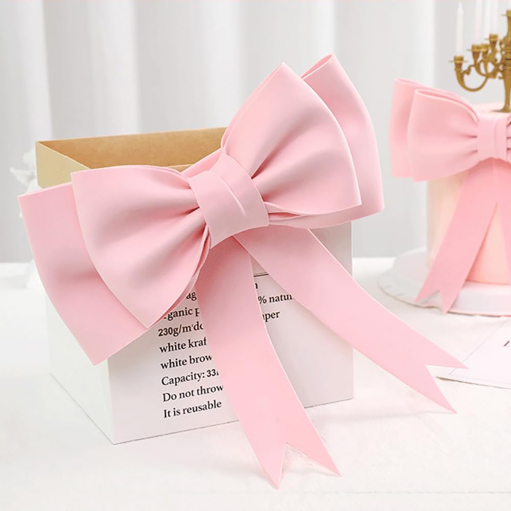 Large Pink Bow Cake Topper for Women - EVA Foam Bowknot Decoration for Birthday, Wedding, Baby Shower & Princess Cakes - Party Supplies & Cake Decorating Kit