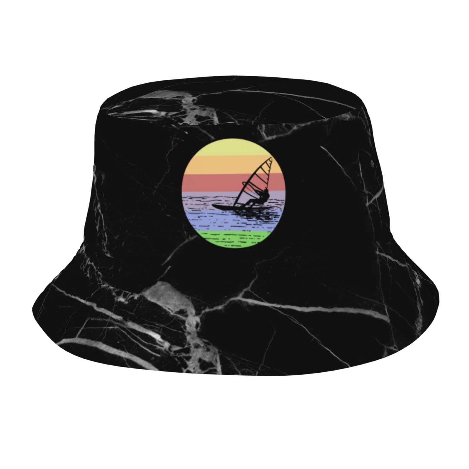 Veswiya Unisex Cotton Bucket Hat for Windsurfing, Beach, Fishing & Summer Outdoor Activities - Sun Protection & UV Shield for Men & Women (Black) - Perfect for Surfing, Travel & Casual Wear