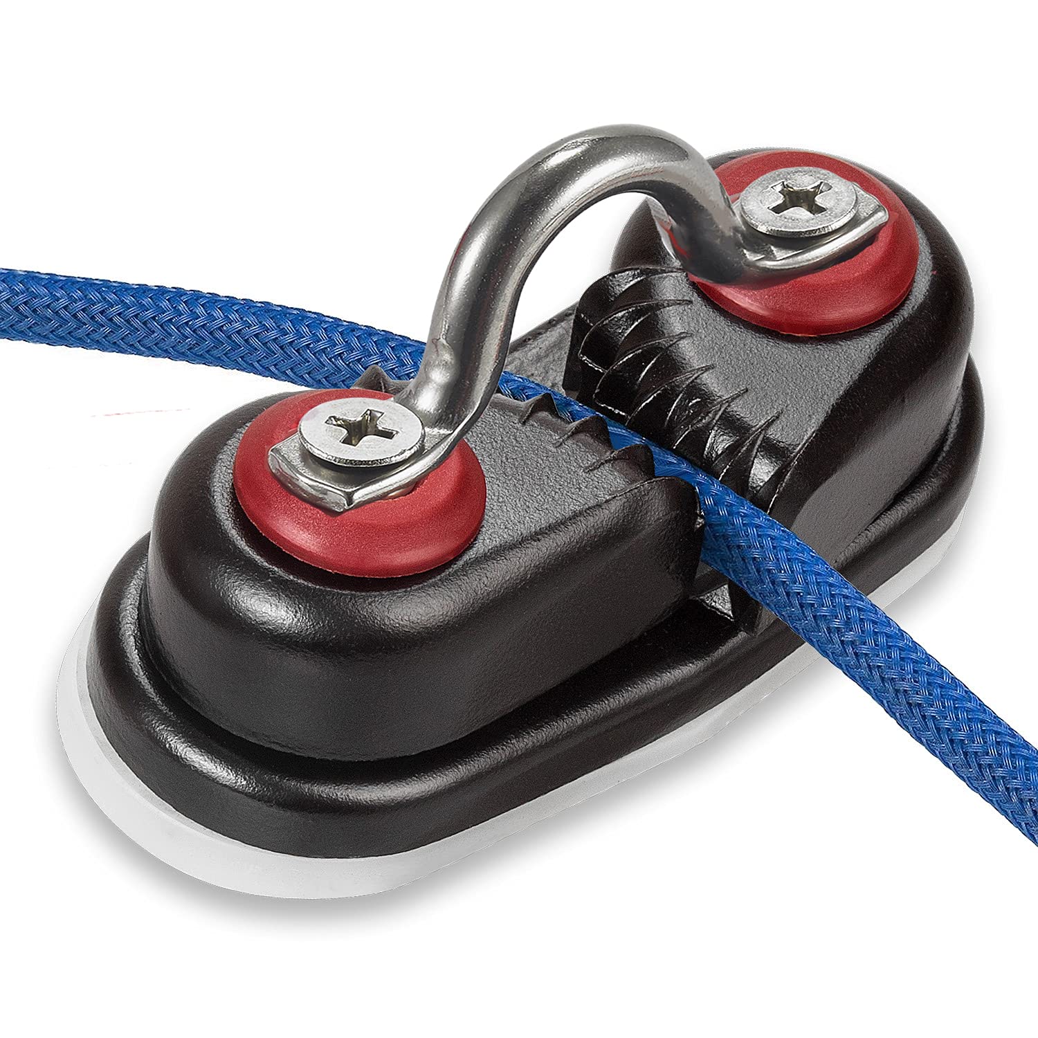 Premium Marine Boat Cam Cleats for Rope - Heavy Duty Ball Bearing Fast Entry Cleats for Sailing, Kayaking & Boating - Fits Rope Sizes Up to 5/8 Inch (2-Pack) - Perfect for Sailboat Rigging, Dock Lines & Water Sports Accessories