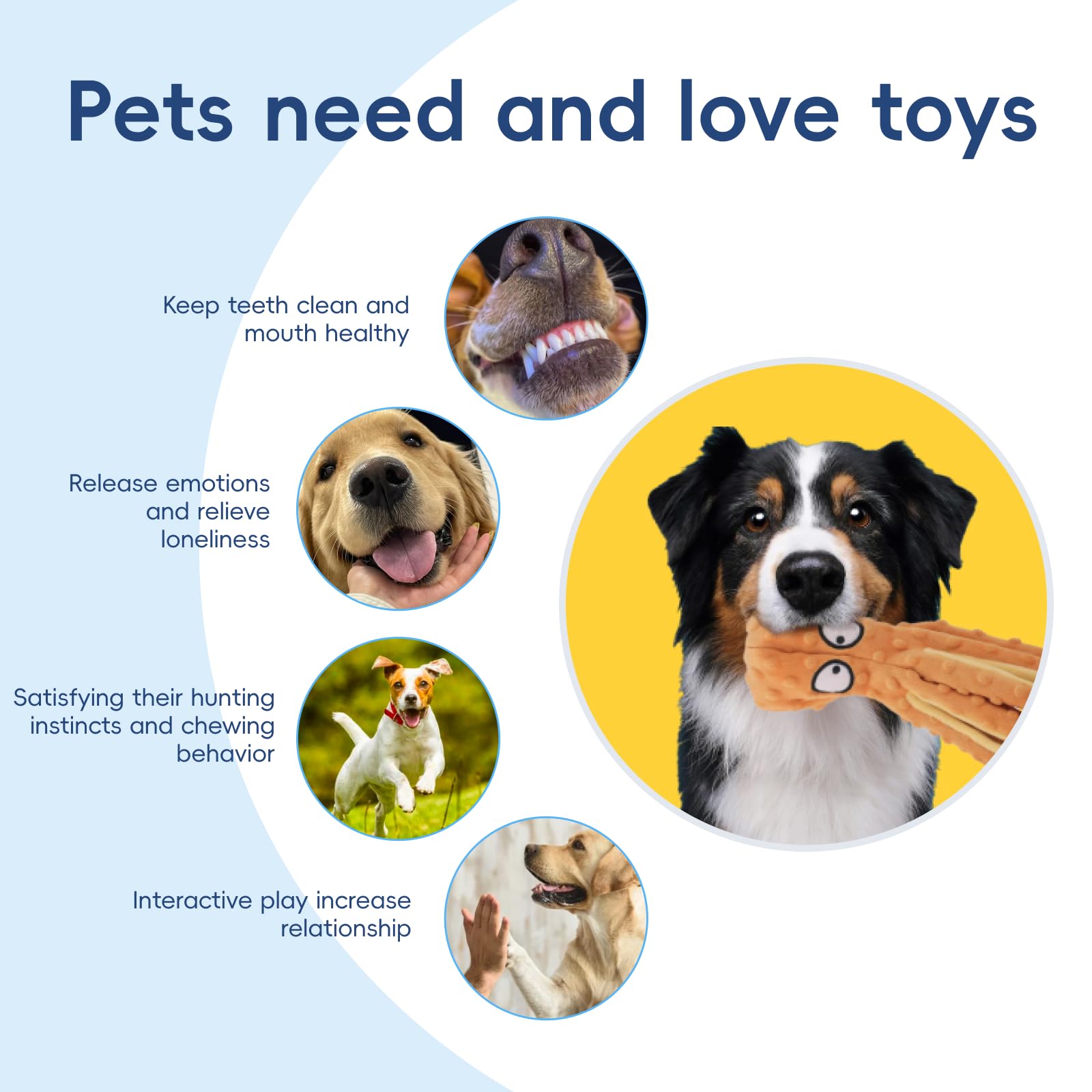 2 Pack Squeaky Dog Toys - Octopus Plush Chew Toys for Small, Medium & Large Dogs | No Stuffing Crinkle Pet Toys for Teething, Interactive Play & Training | Durable Puppy Chew Toys for Indoor & Outdoor Use