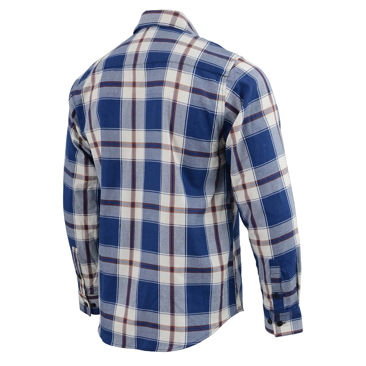 Milwaukee Leather Men's Flannel Shirt - 100% Cotton Button Down Long Sleeve Plaid Shirt for Outdoor Work, Camping & Casual Wear