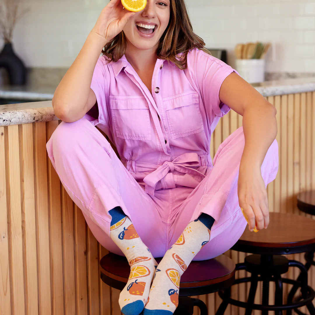 Conscious Step Eco-Friendly Socks - Plant Trees with Every Purchase | Orange Color | Perfect for Hiking, Running & Everyday Wear