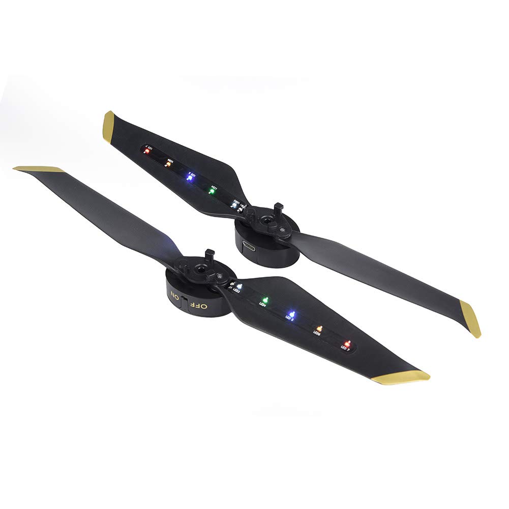 **Okuyonic Drone Propeller – Low Noise, Anti-Impact, Durable RC Blade Propellers with LED for DJI Mavic 2 Pro/Zoom (1 Pair) – Ideal for Night Flying & Aerial Photography**