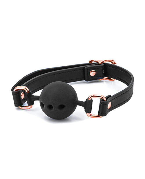 Bondage Couture Silicone Ball Gag - Black BDSM Gag for Adults - Perfect for Role Play, Fetish, and Sensory Deprivation Scenes
