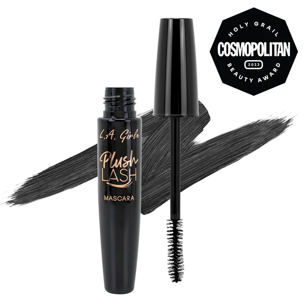 L.A. GIRL Plush Lash Mascara - Volumizing & Lengthening - Velvety Black for Dramatic Lashes | Perfect for Day & Night Makeup Looks