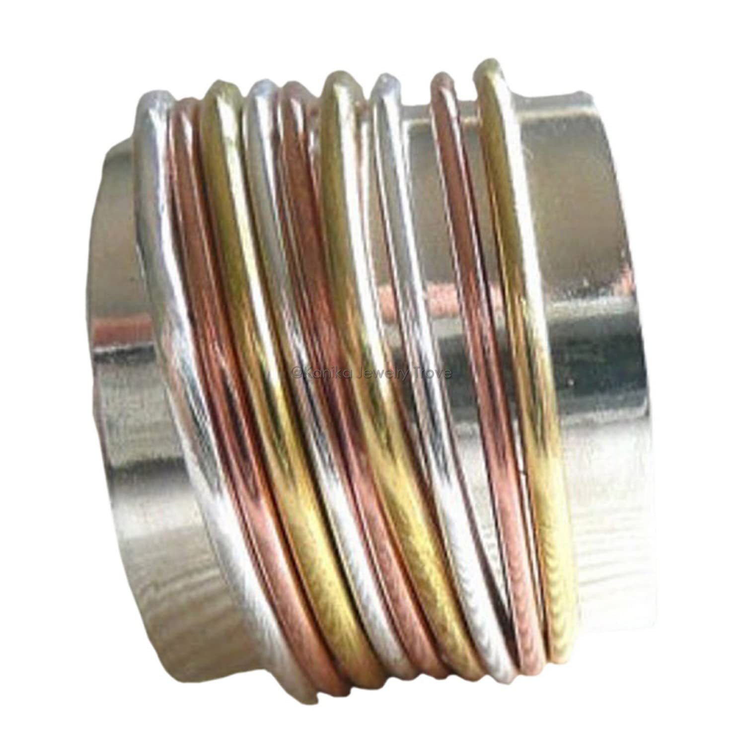 925 Sterling Silver Spinner Ring for Anxiety Relief - Handmade Spinning Thumb Ring for Women, Size 7 - Perfect Gift for Mother's Day, Thanksgiving & Stress Relief (Ideal for Meditation, Office Work & Daily Wear)