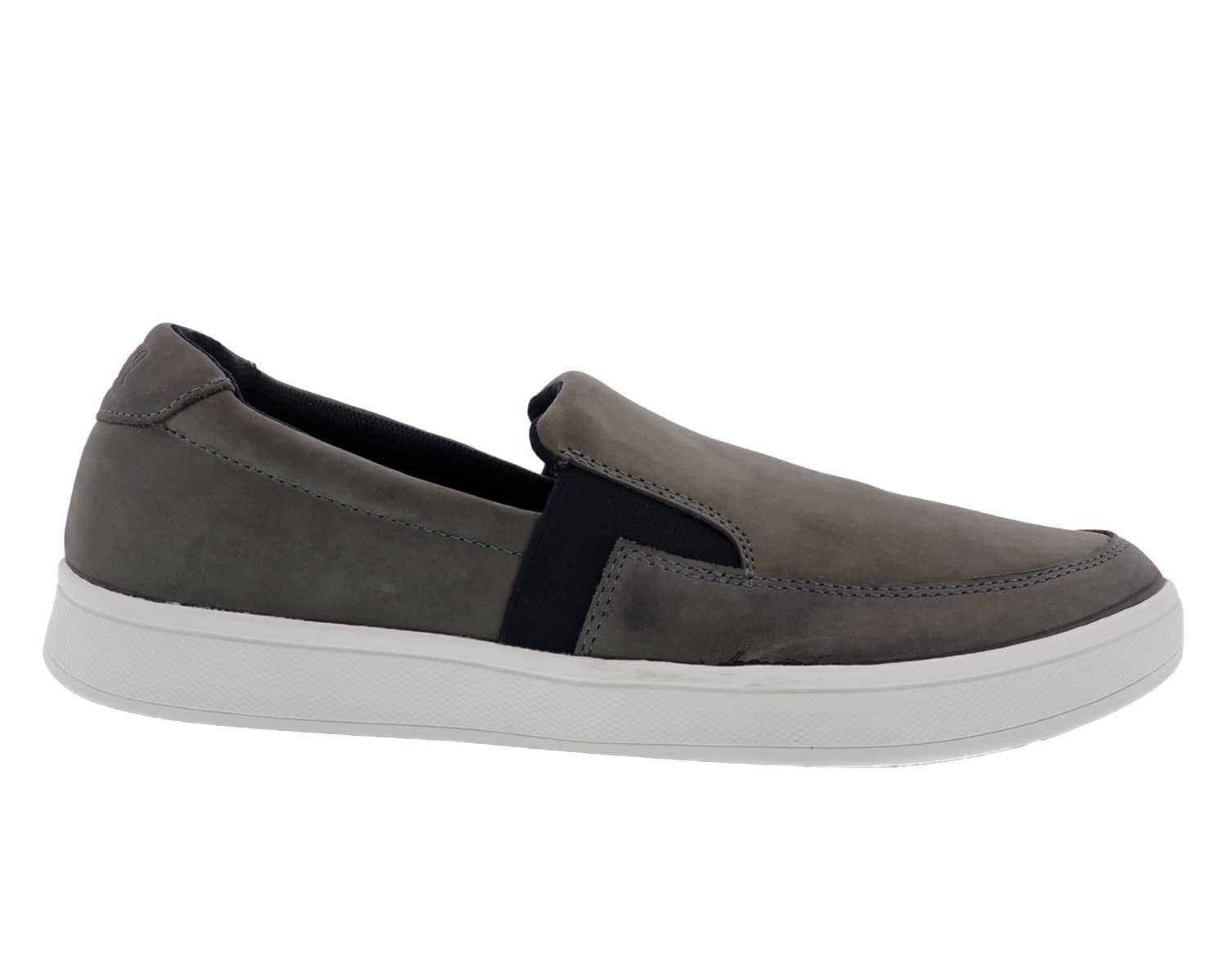Drew Men's Comfortable Leather Slip-On Sneakers with Arch Support - Extra Depth Casual Shoes for Walking, Travel & Everyday Wear