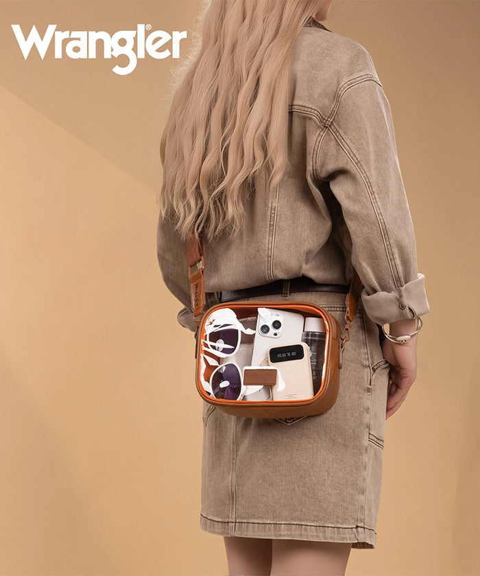 Wrangler Clear Crossbody Stadium Bag for Concerts, Sports Events & Travel - Approved for NFL, MLB, NBA & NCAA Games