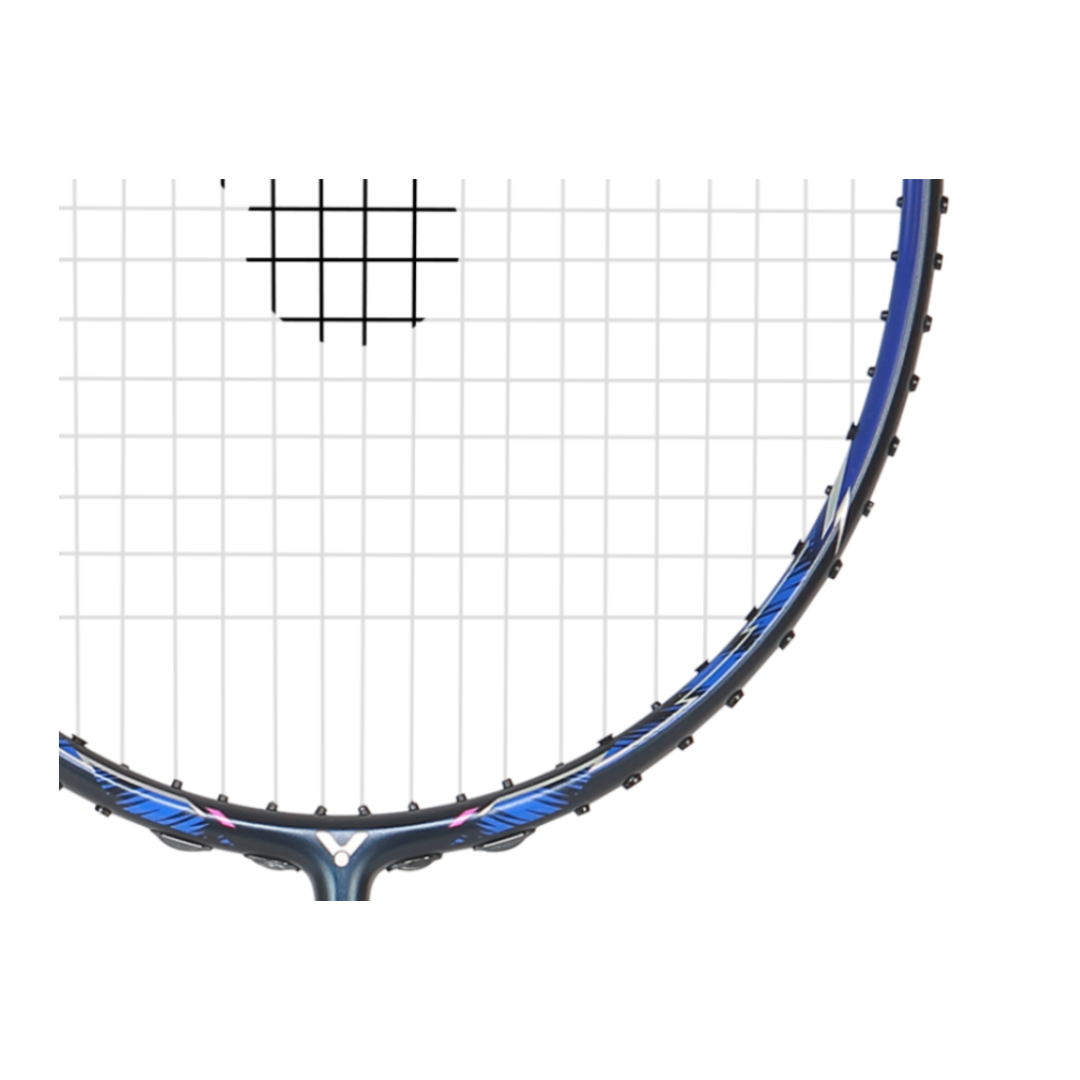 Victor Auraspeed 90K II TD Unstrung Badminton Racket - Professional Carbon Fiber Shuttlecock Racket [Midnight Blue] for Competitive Play & Training