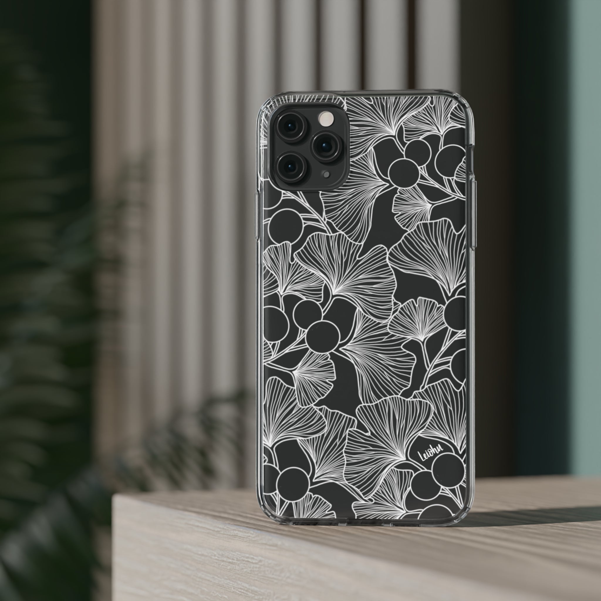 Premium Gingko Clear Phone Case - Slim Protective Cover for iPhone & Samsung - Perfect for Everyday Use, Travel & Outdoor Activities
