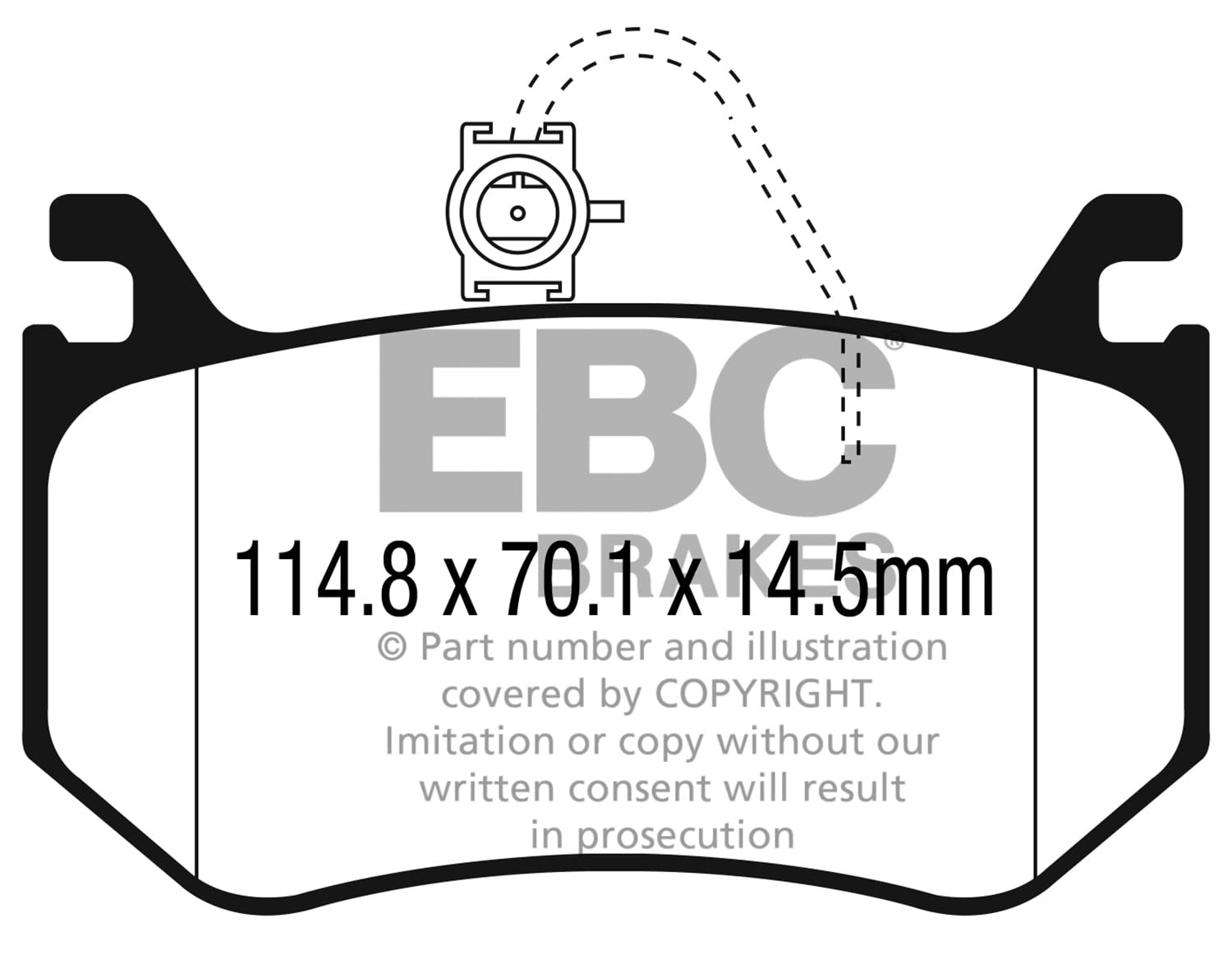 EBC Brakes DP42326R Yellowstuff Performance Brake Pads - High-Temperature Resistance for Track & Street Use - Perfect for Sports Cars & Daily Driving