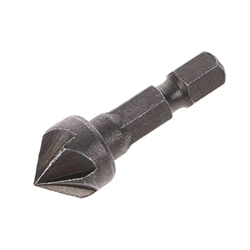 6 Flute Countersink Drill Bit 90 Degree Point Angle - High Speed Steel Wood Chamfering Tool for Woodworking, Metal & Plastic - Perfect for Cabinet Making, Furniture Assembly & DIY Projects