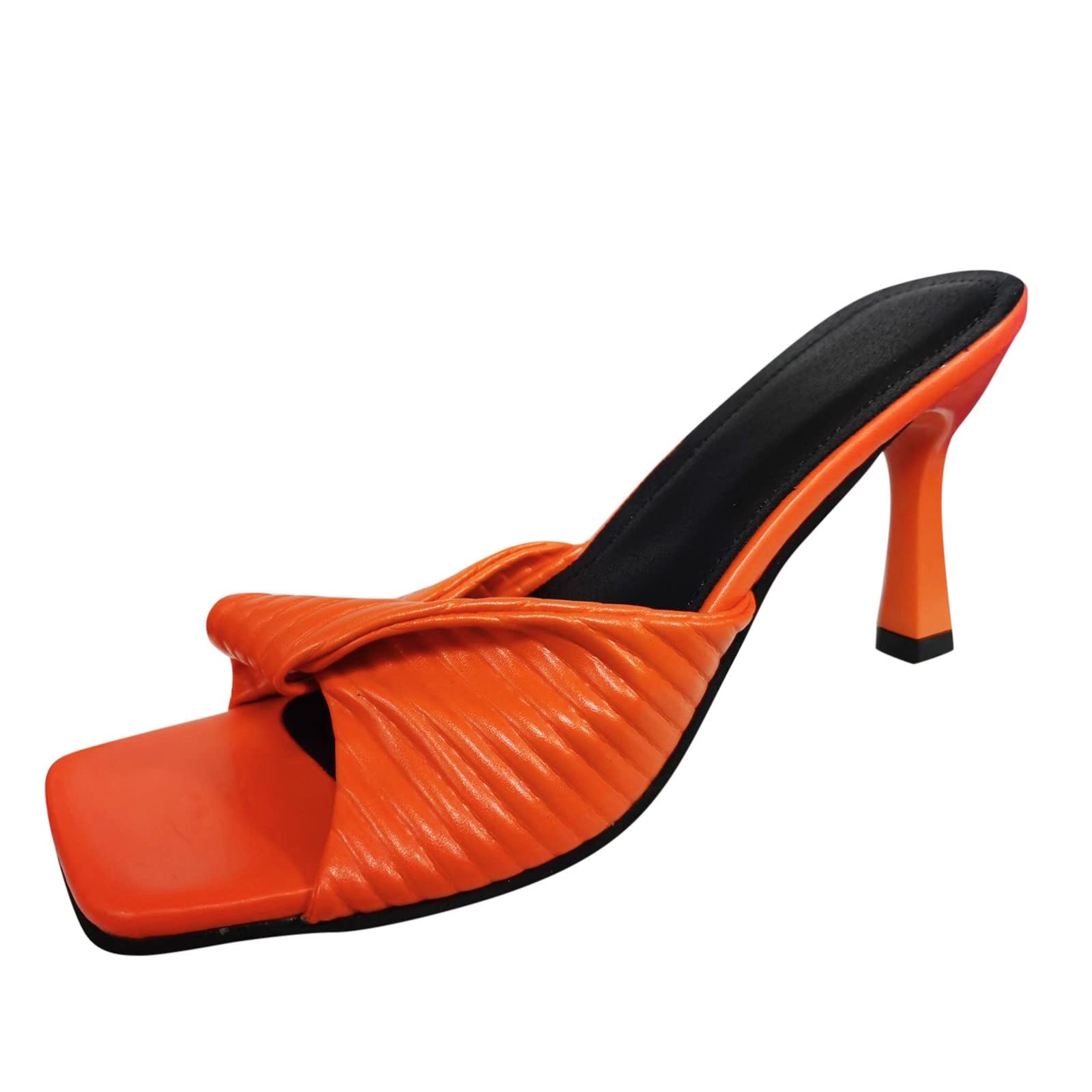 Women's Fashion High Heel Sandals - Breathable Slip-On Casual Heels for Summer Outfits & Beach Weddings