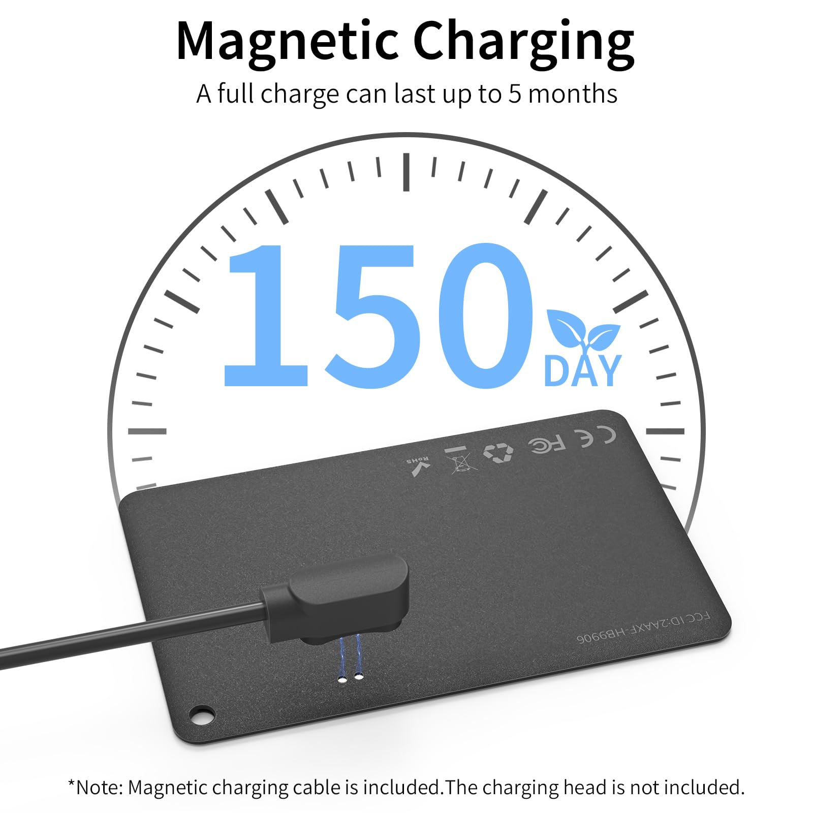 Rechargeable Wallet Tracker Card - Bluetooth Smart Finder for Apple Find My (iOS Compatible) | Anti-Loss Device for Wallets, Keys & Luggage | Perfect for Travel, Office & Daily Use