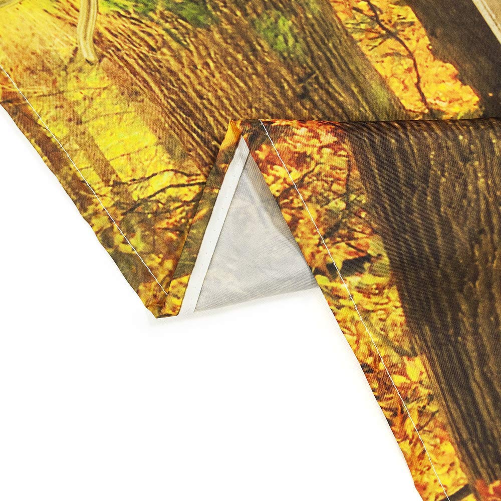 HVEST Fall Tapestry Wall Hanging - Rustic Crop Pumpkins, Orange Maple Forest, Autumn Natural Scenery, 80Wx60H Inches, Perfect for Living Room, Bedroom, Farmhouse, Holiday Party Decor, and Seasonal Home Styling