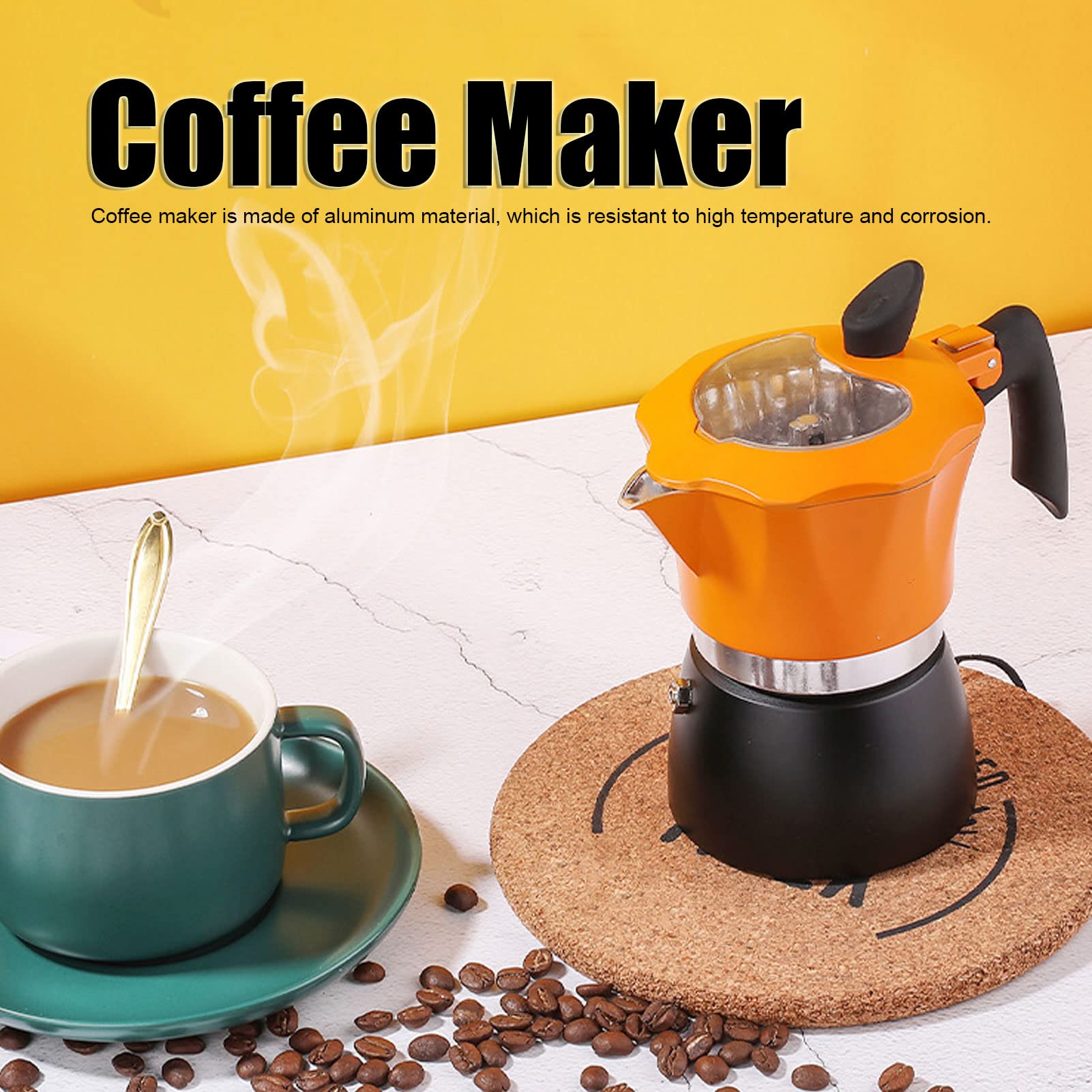 150ML Moka Pot - Italian Stovetop Coffee Maker for Home & Travel | Classic Aluminum Espresso Brewer