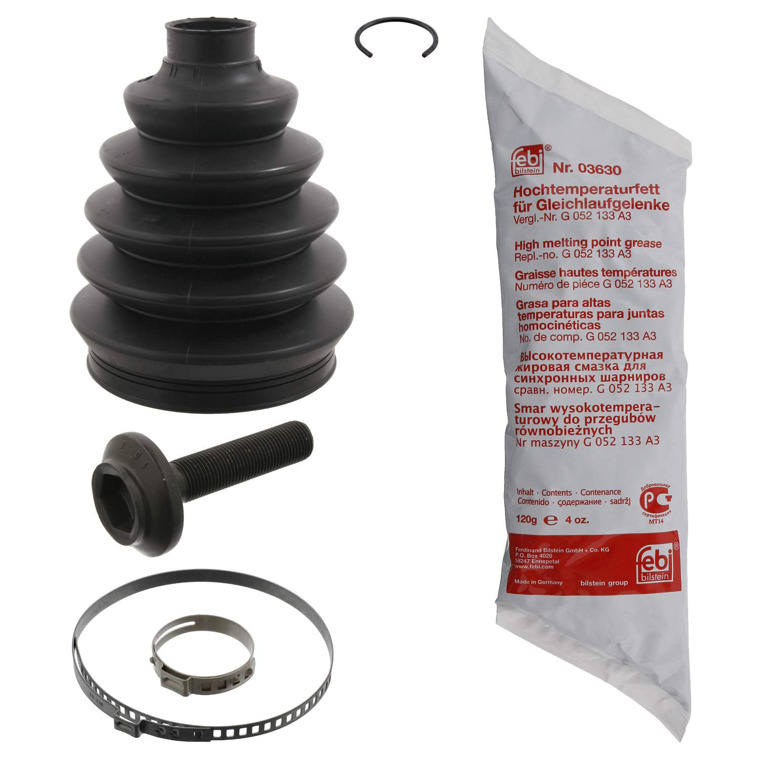 FEBI Drive Shaft Bellow Set Front Left & Right for AUDI A4 Allroad 8T0498203 - Durable CV Boot Kit for Smooth Driving & Off-Road Performance