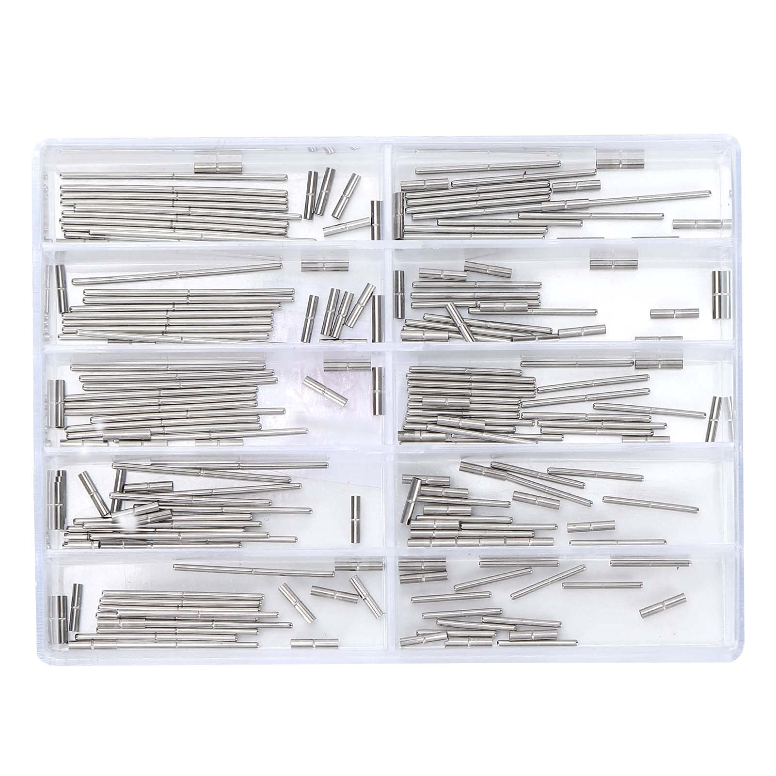 AGOUNOD 100Pcs Watch Strap Clasp Tube Set - Watch Bracelet Connecting Shaft, Watch Pins & Screws for Watch Repair | Professional Watchmaker Tools for Watch Band Replacement & DIY Watch Repair (Includes Storage Box)